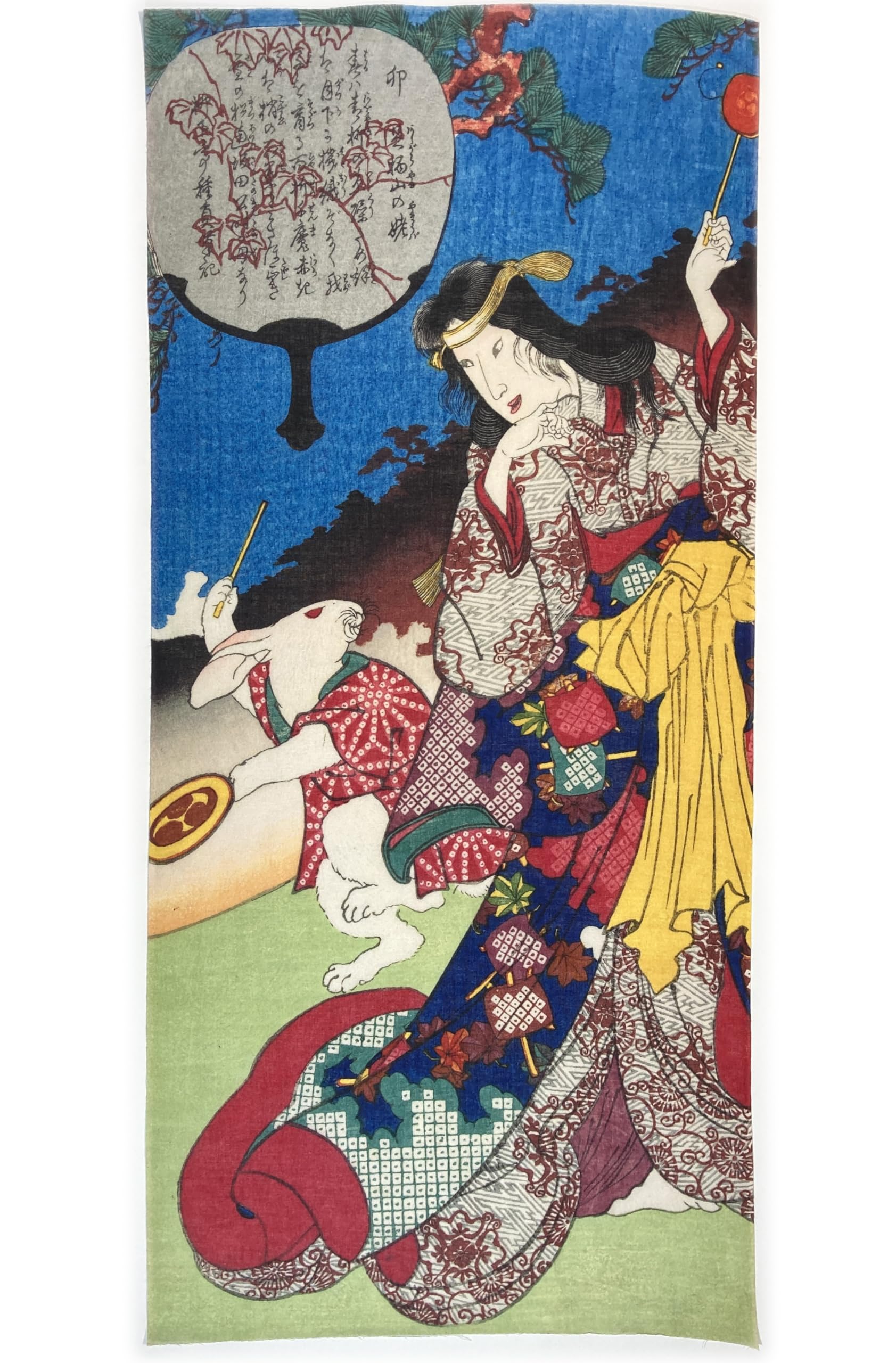 Amazon｜古今東西 浮世絵 手ぬぐい 美盾十二史 兎 歌川国芳｜手ぬぐい